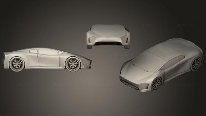 Автомобили и транспорт (Киберкар Тесла, CARS_0437) 3D модель для ЧПУ станка